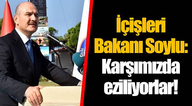 İçişleri Bakanı Soylu: Karşımızda eziliyorlar!