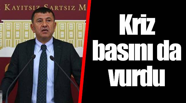 Kriz basını da vurdu