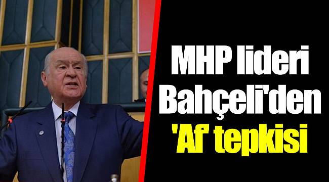 MHP lideri Bahçeli'den 'Af' tepkisi