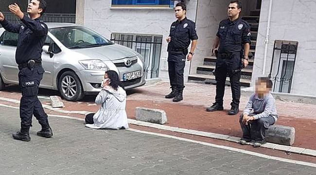 Sokak ortasında dehşet! Çocuğunun gözü önünde...