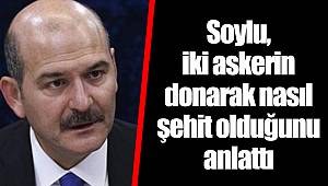 Soylu, iki askerin donarak nasıl şehit olduğunu anlattı