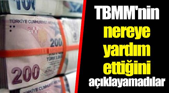 TBMM'nin nereye yardım ettiğini açıklayamadılar