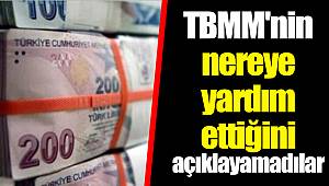 TBMM'nin nereye yardım ettiğini açıklayamadılar