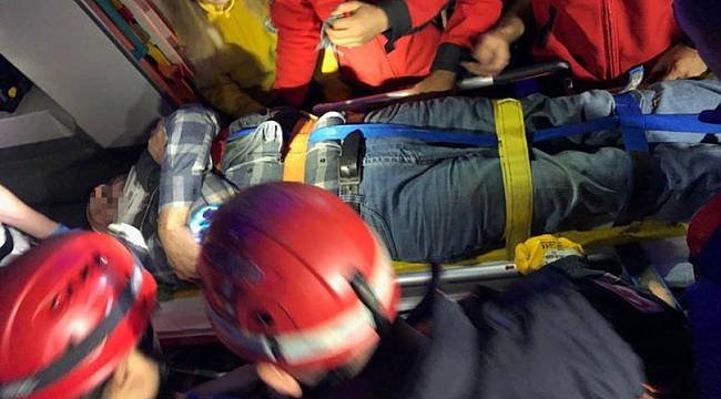 Tuvaletini yapmak istedi 150 metre yuvarlandı!