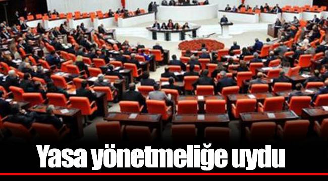 Yasa yönetmeliğe uydu