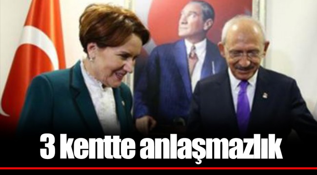 3 kentte anlaşmazlık