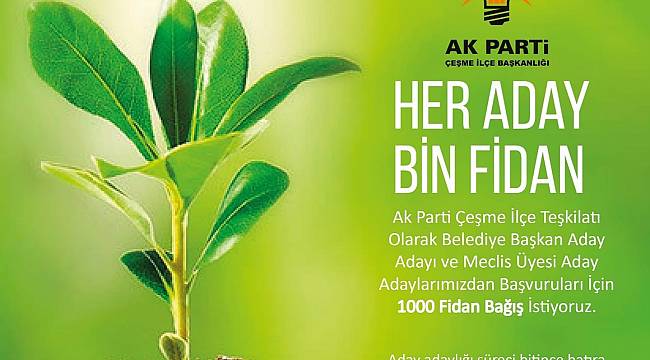 AK Parti Çeşme'den örnek kampanya