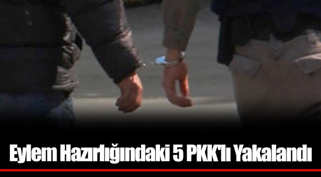 Eylem Hazırlığındaki 5 PKK'lı Yakalandı