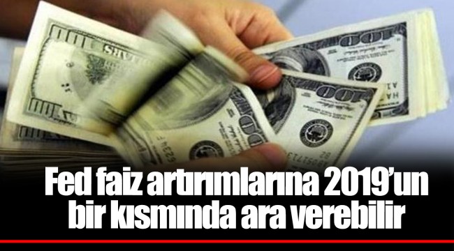 Fed faiz artırımlarına 2019`un bir kısmında ara verebilir