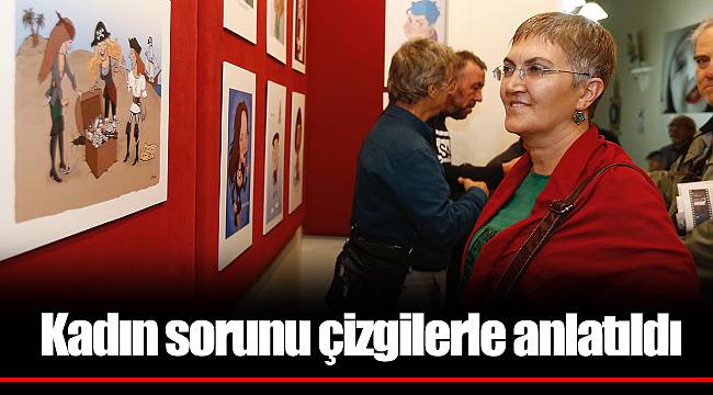Kadın sorunu çizgilerle anlatıldı