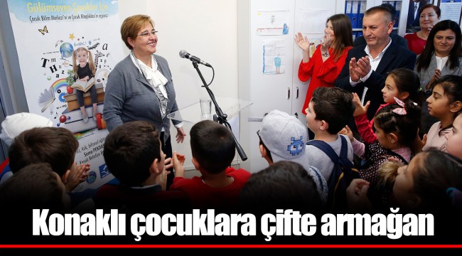 Konaklı çocuklara çifte armağan