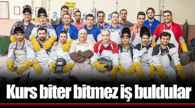 Kurs biter bitmez iş buldular