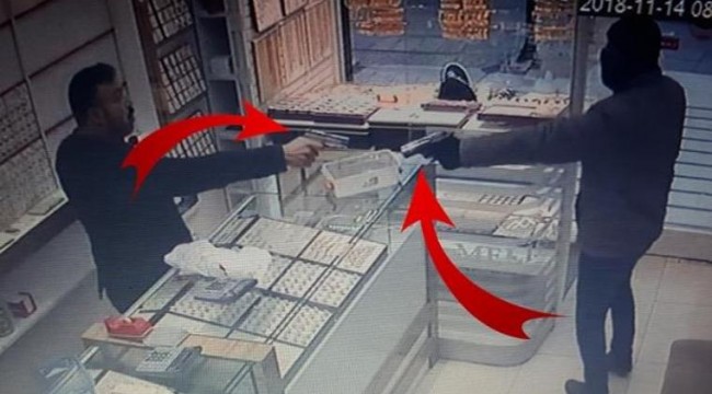 Kuyumcu soyguncuya karşı!