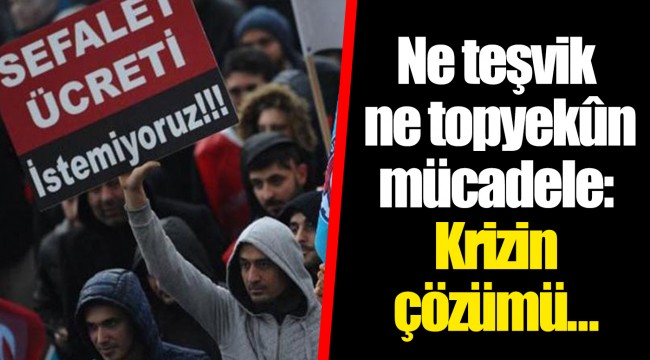 Ne teşvik ne topyekûn mücadele: Krizin çözümü...