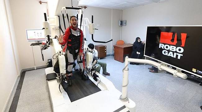 Rize'de robotik yürüme cihazı hizmete sunuldu