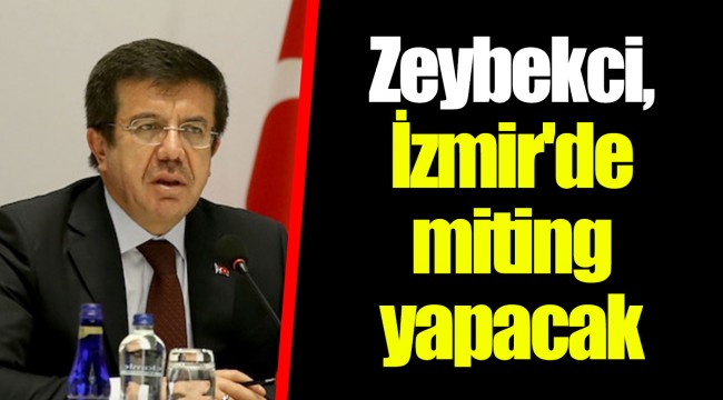 Zeybekci, İzmir'de miting yapacak