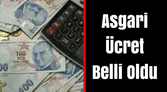 Asgari ücret belli oldu