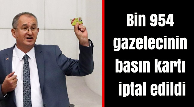 Bin 954 gazetecinin basın kartı iptal edildi