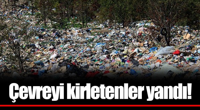 Çevreyi kirletenler yandı!