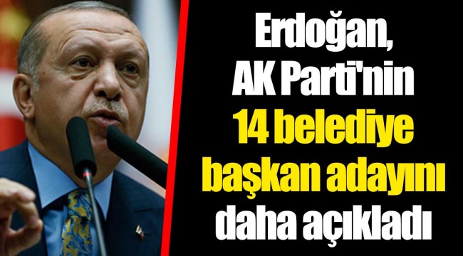 Erdoğan, AK Parti'nin 14 belediye başkan adayını daha açıkladı
