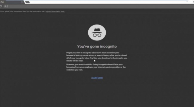 Google'ın gizli modu, gizli değilmiş