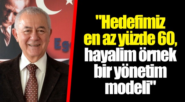 "Hedefimiz en az yüzde 60, hayalim örnek bir yönetim modeli"