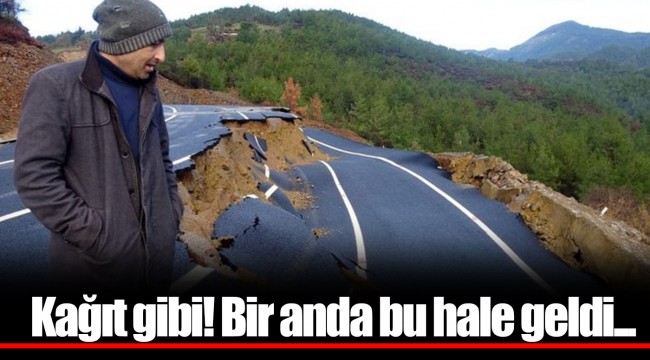 Kağıt gibi! Bir anda bu hale geldi...