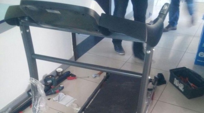 Koşu bandından 14 kilo uyuşturucu çıktı