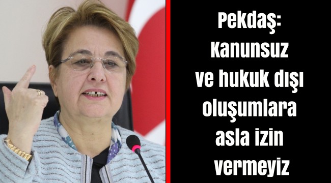 Pekdaş: Kanunsuz ve hukuk dışı oluşumlara asla izin vermeyiz