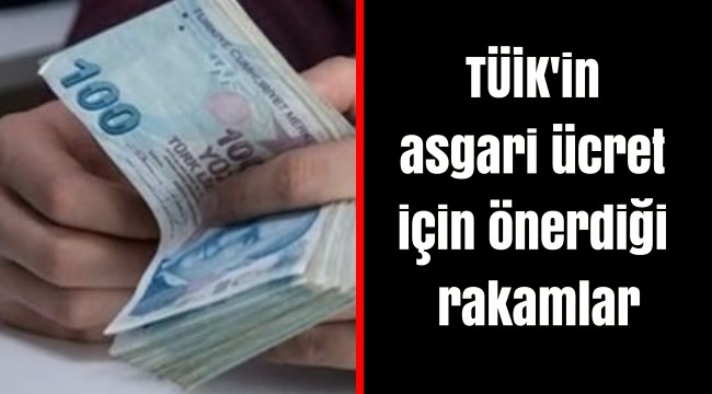TÜİK'in asgari ücret için önerdiği rakamlar