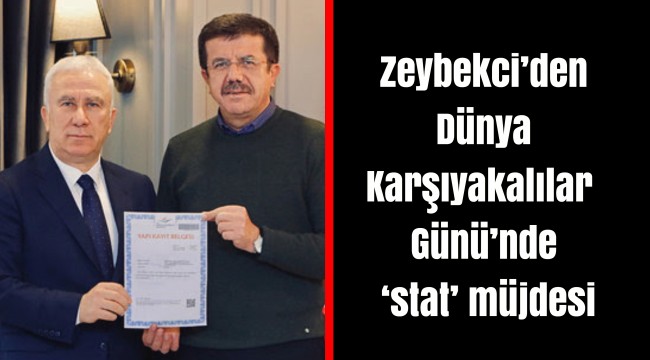 Zeybekci’den Dünya Karşıyakalılar Günü’nde ‘stat’ müjdesi