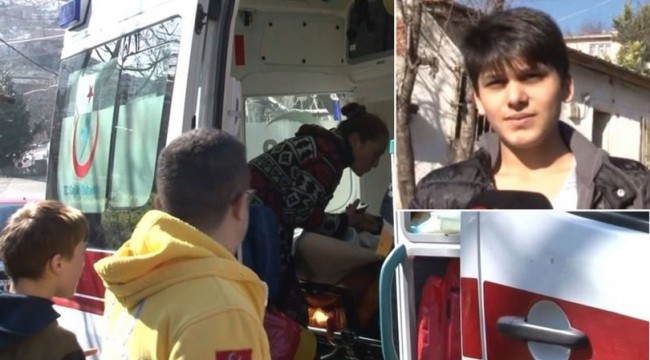 14 yaşındaki çocuk, hasta kadını sırtlayıp yangından kurtardı!