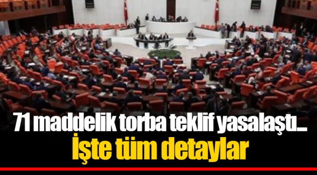 71 maddelik torba teklif yasalaştı... İşte tüm detaylar