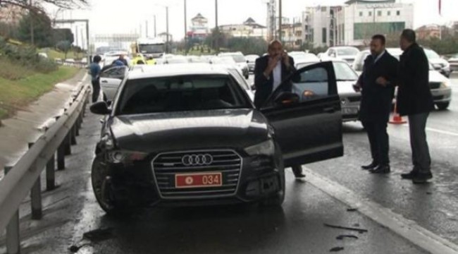 Bahçeli'nin konvoyunda kaza
