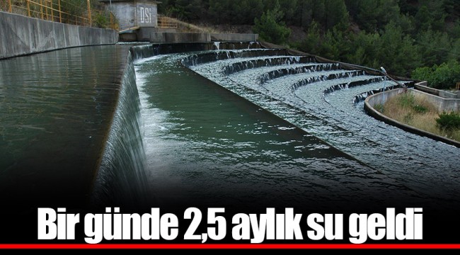 Bir günde 2,5 aylık su geldi