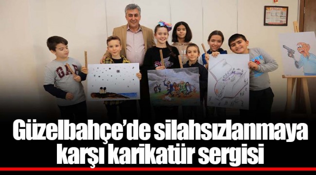 Güzelbahçe’de silahsızlanmaya karşı karikatür sergisi