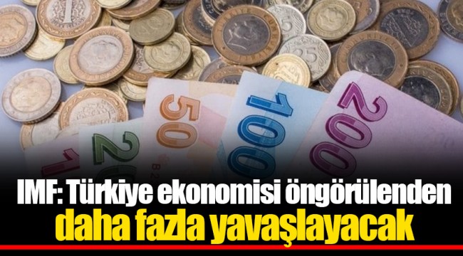 IMF: Türkiye ekonomisi öngörülenden daha fazla yavaşlayacak
