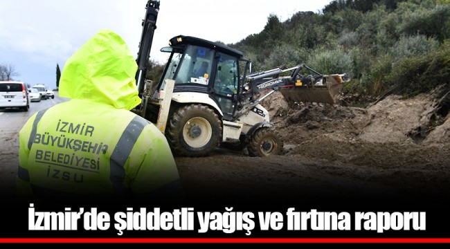 İzmir’de şiddetli yağış ve fırtına raporu
