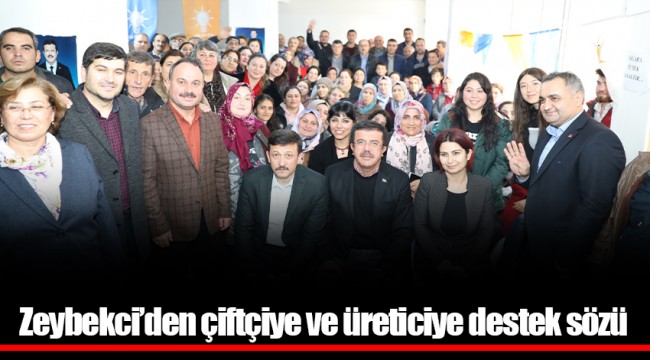 Zeybekci’den çiftçiye ve üreticiye destek sözü 