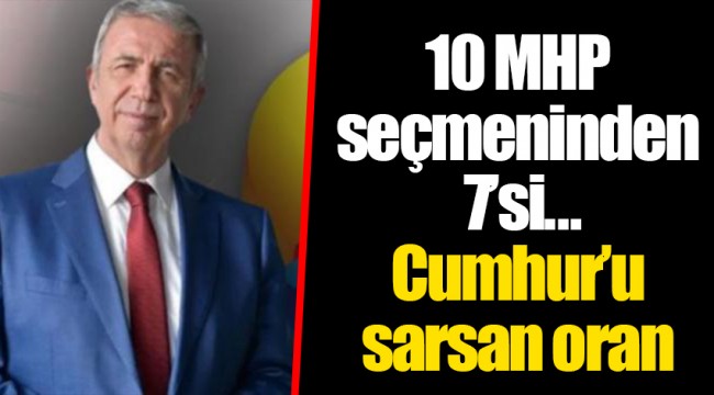 10 MHP seçmeninden 7’si... Cumhur’u sarsan oran