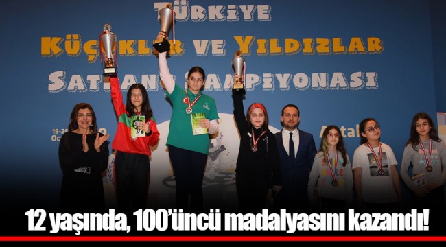 12 yaşında, 100’üncü madalyasını kazandı!