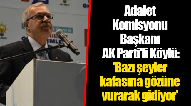 Adalet Komisyonu Başkanı AK Parti'li Köylü: 'Bazı şeyler kafasına gözüne vurarak gidiyor'