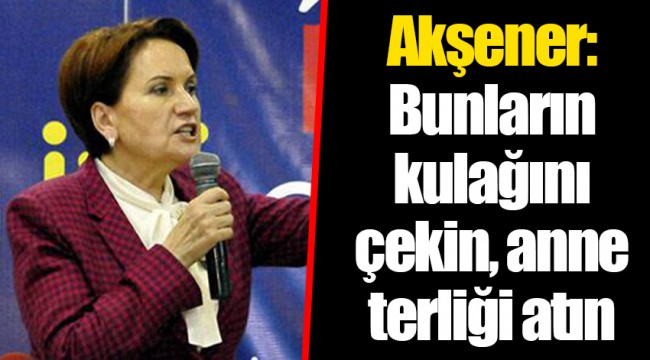 Akşener: Bunların kulağını çekin, anne terliği atın