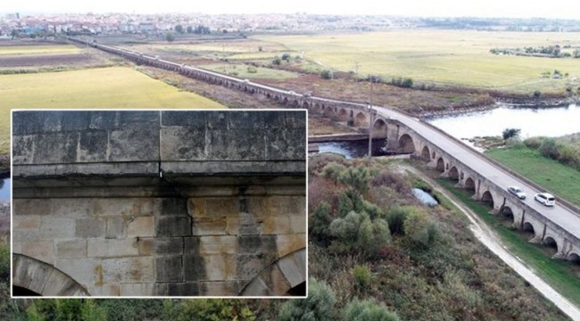 Çatlaklar oluşan tarihi Uzunköprü için koruma talebi!