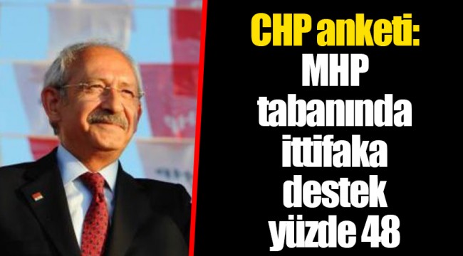CHP anketi: MHP tabanında ittifaka destek yüzde 48