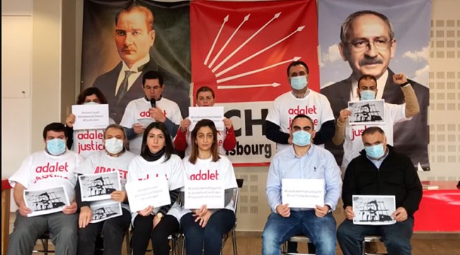 CHP Strasbourg'dan Eren Erdem için 'adalet orucu nöbeti'