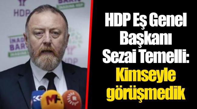 HDP Eş Genel Başkanı Sezai Temelli: Kimseyle görüşmedik