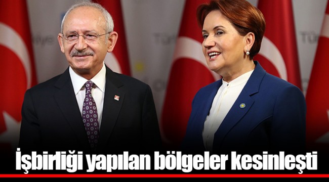 İşbirliği yapılan bölgeler kesinleşti