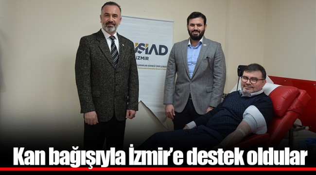 Kan bağışıyla İzmir’e destek oldular