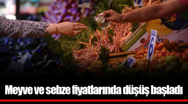 Meyve ve sebze fiyatlarında düşüş başladı